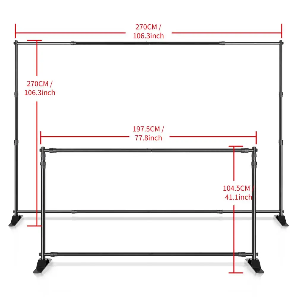 11 футов* 8,8 футов Профессиональный шаг и повтор фон-баннер стенд большой сверхпрочный телескопический, торговля шоу фото стенд фон