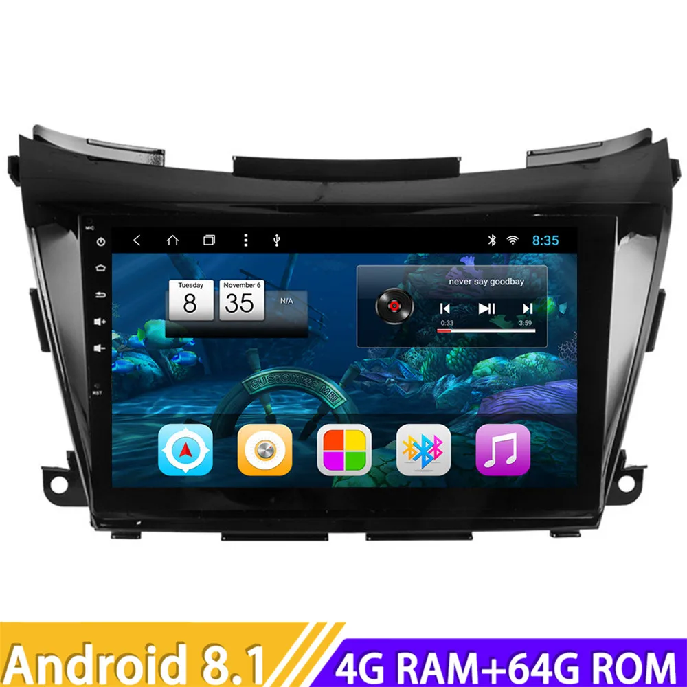 Sale Roadlover Android 8.1 Car Autoradio Player For Nissan Murano 2015 Stereo GPS Navigation Magnitol Double Din Octa Core MP3 NO DVD 0