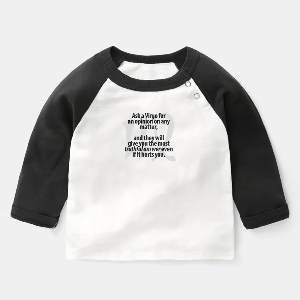 

Constellation Virgo Feature You Get This BABE Design Newborn Baby T-shirts Toddler Raglan Color Long Sleeve Tee Tops