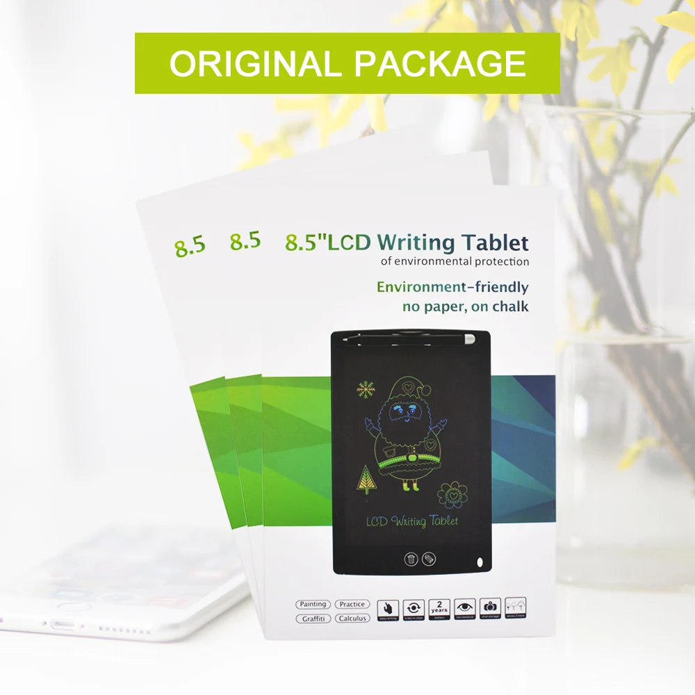 CHIPAL 8.5 lcd 태블릿 그리기 디지털 부분적으로 지울 수있는 그리기 태블릿/패드/보드 어린이 선물 펜 배터리