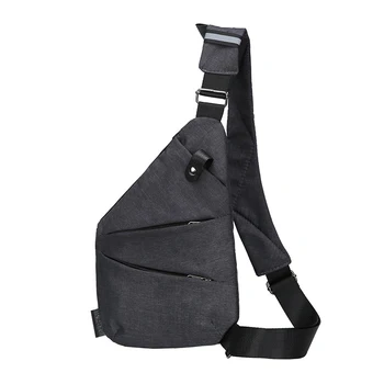 

Black Anti-Theft Shoulder Bags Women Men Chest Pack Male Trapezoid Sharp Crossbody Messenger Bag Motorcycle Sling Bag Simple
