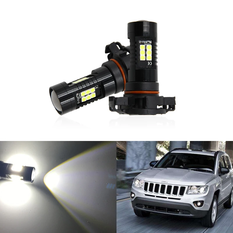 Подходит для Jeep Compass 2010-2013 2 шт 3030-SMD проектор светодиодные передние противотуманные фары для автомобиля-Стайлинг