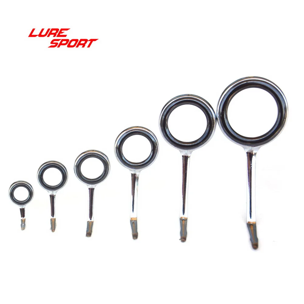 Серебристая вогнутая рама LureSport ATG черное кольцо Сик для удочки форели пруда