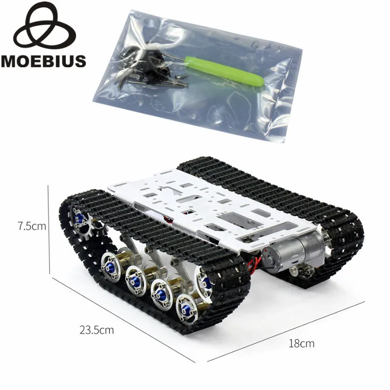 Shock Absorbed Tracked Tank Chassis DIY Smart Car Kit Arduino Remote Robot Platform DIY Robot Parts Education Stem Toy