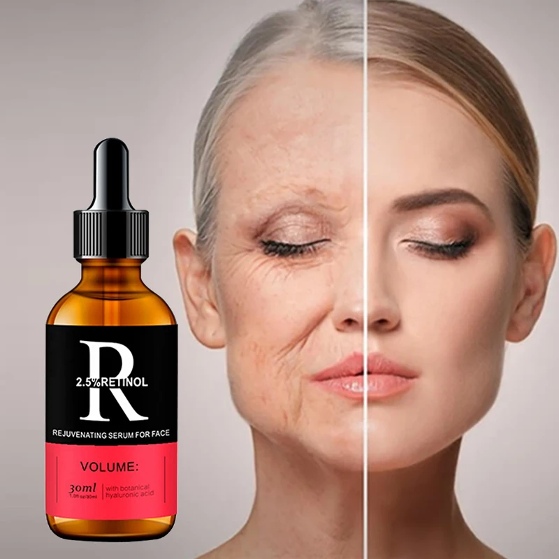 Face Serum Skin Care Vitamin C Hyaluronic Acid Retinol Facial Essence Anti-wrinkle Aging Whitening Shrink Pores Remove Acne