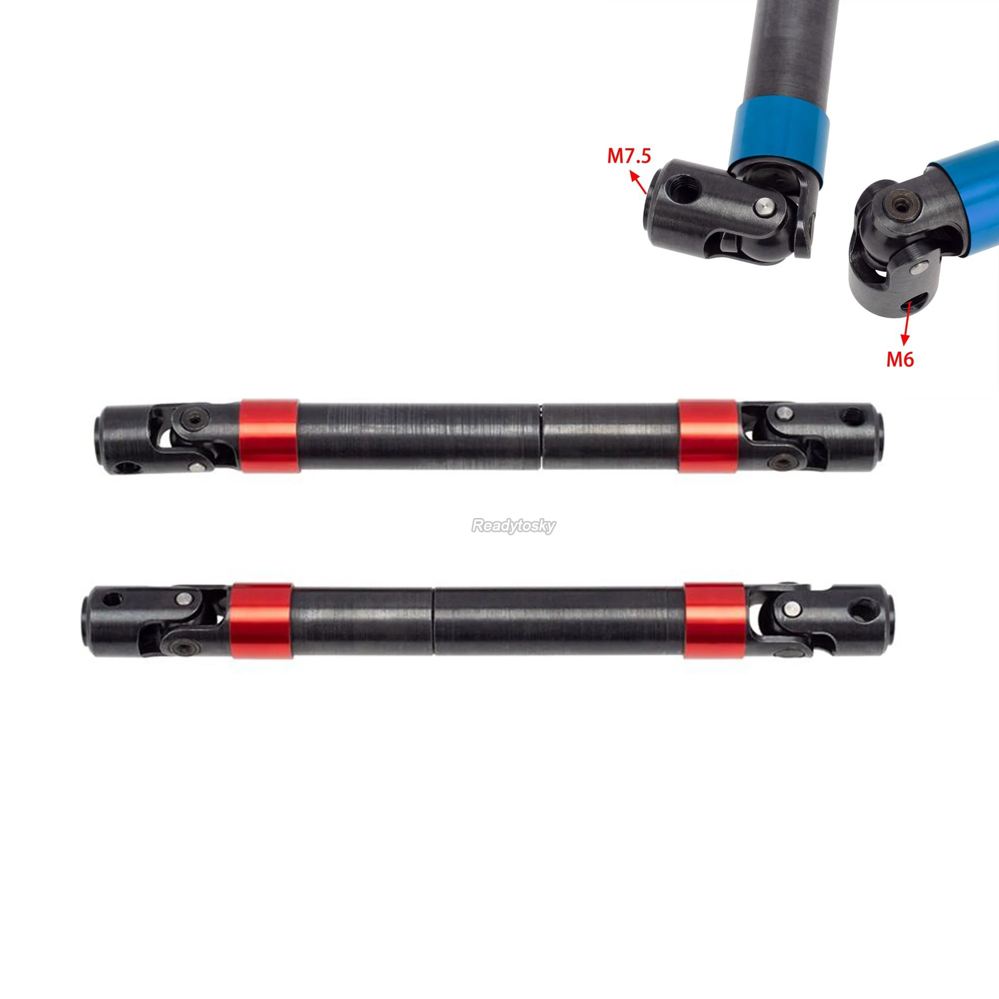 

2pcs/Set Carbon Steel Front + Rear CVD Drive Shaft for Axial SCX6 1/6 Jeep JLU Wrangler AXI05000 4WD Rock Crawler