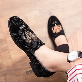 

England Diamond 46 Code Will Code Designer Personality Male Shoe Set Foot Doug Shoe 4547 Code Leather Shoes Dawdler Shoe