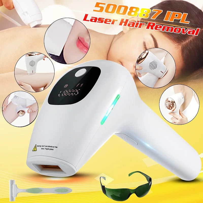 

Household Electric Mini Laser Hair Removal Instrument Hair Shaving Device Epilator 36W 5 Speed Adjustment 470-1100nm