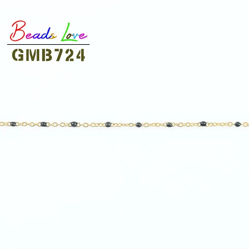 1 Meter Gold and Silver Plated Wire Wrapped Rosary Bead Chain