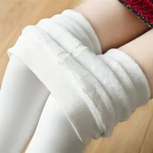 Chinlon/зимние стильные детские леггинсы для девочек телесный цвет; светильник с начесом и толстым рисунком; белые колготки для танцев