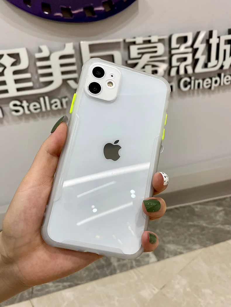 Luxury Shockproof Frame Clear Phone Case For iPhone 11 12 Pro Max Mini XR X XS 7 8 Plus SE 2 Lens Protective Transparent Cover iphone 11 cover