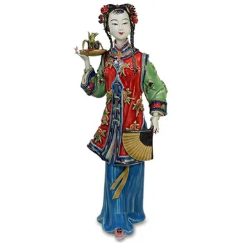 

Chinese Antique Beautiful Women Figurines Female Fashion Porcelain Dolls Sculptures Vintage Collectible Statue Home Decor R2391