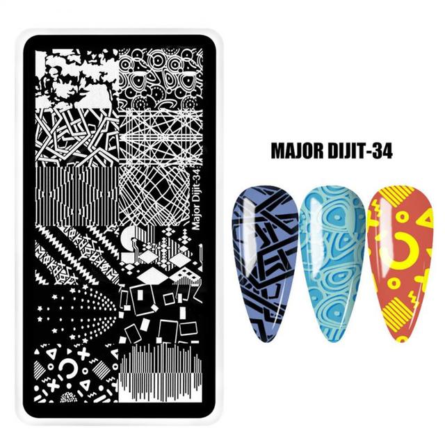 irregular shape Nail Stamping Plates Skull Template Dot Point Image Printing Stencil Nail print template Manicuring Tool