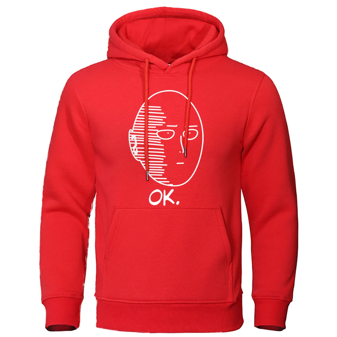 Осенняя Повседневная Толстовка с капюшоном One Punch Man, толстовка с капюшоном японского аниме, мужской пуловер Harajuku Saitama Sensei, Мужская модная уличная одежда