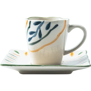 

Royal Bone China Coffee Cups Set Creative Cup Saucer European Milk Tea Mug Gift Luxury Office Cups Kubki Reusable Cups AC50CK