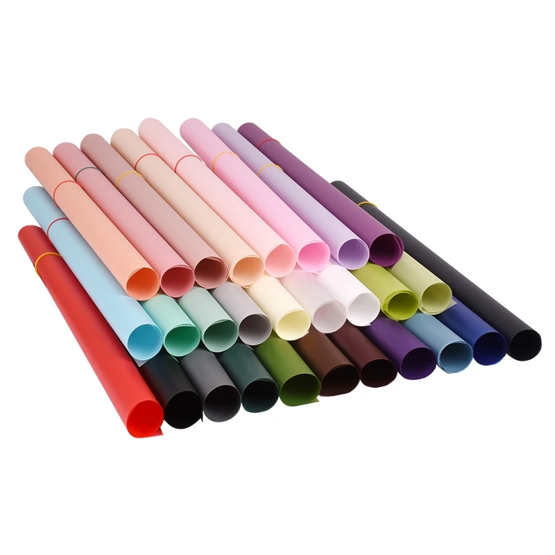 

20Pcs Pure Color Morning Fog Soft Light Paper Thick Waterproof Flower Bouquet Wrapping Paper Floral Dry Flower Paper Wrapping