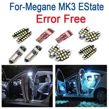 

15pc LED plate lamp + LED bulb Interior Reading map door Light for Renault for Megane III 3 MK3 Estate Grandtour 2009 to 2015
