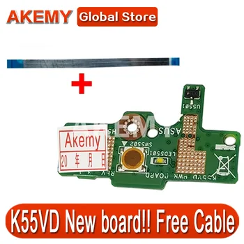 

FOR ASUS K55 K55VD K55VJ K55VM Power Button Switch button BOARD With Cable 69N0M7C10F02 100% Tested Fast Ship