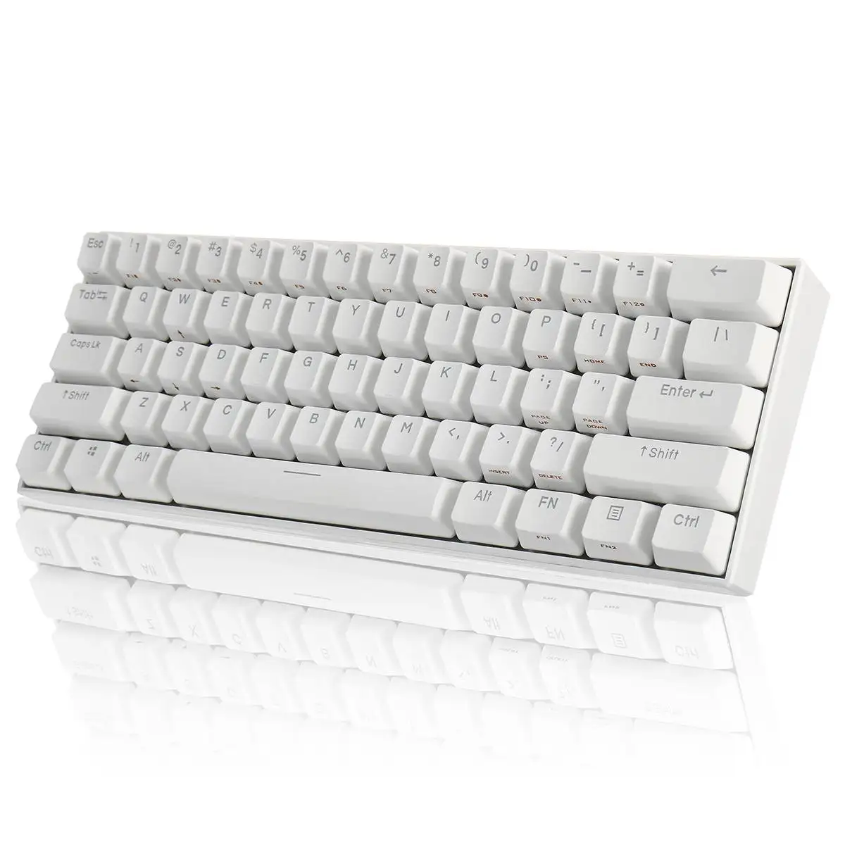 60% NKRO bluetooth 4,0 тип-c PBT двухрежимное соединение RGB 61 клавиши Механическая игровая клавиатура съемный кабель