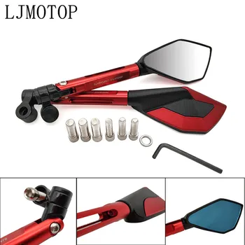 

Universal CNC Aluminum Motorcycle Handlebar Rear View Mirrors For Suzuki GSXR 1100 400 GT 550 250 RG500 RGV250 VS VZ 800 DL1000