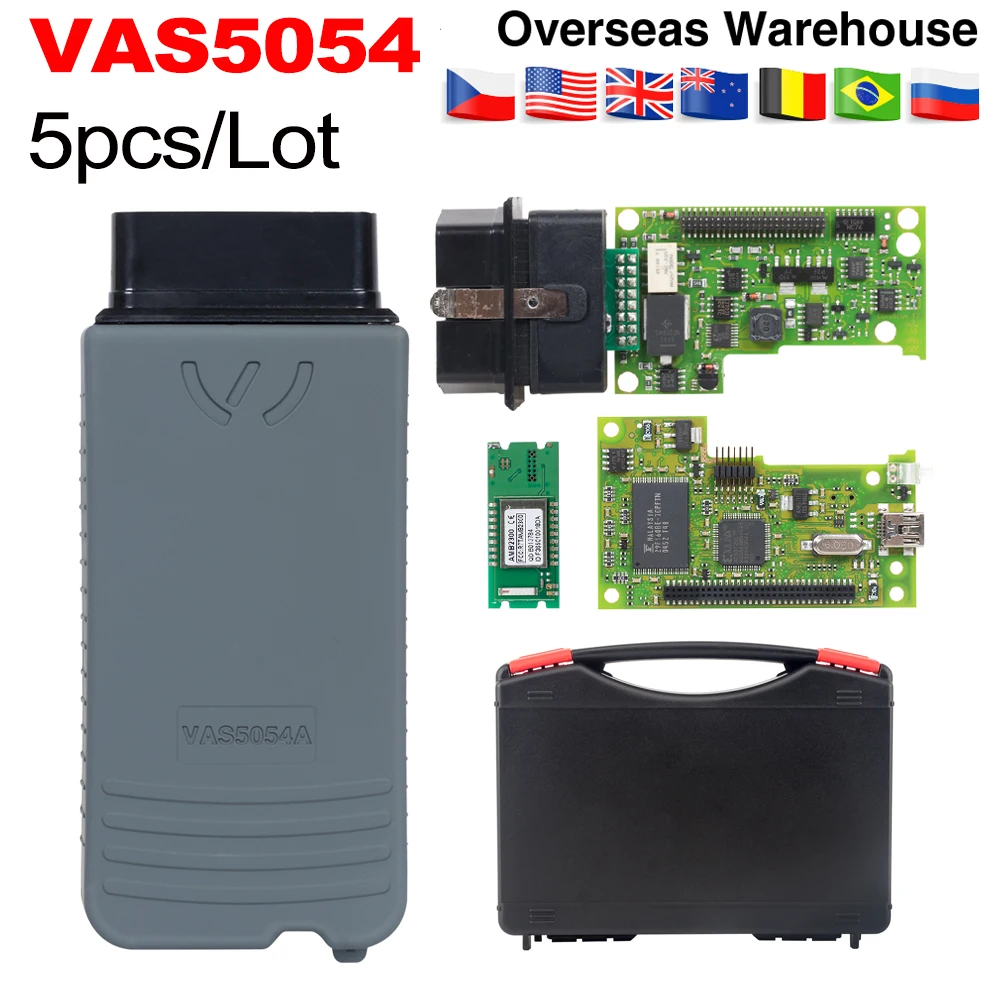 

5PCS/Lot VAS5054 ODIS V5.1.3 keygen Full Chip Original OKI code reader Scanner OBD2 VAS5054A VAS 5054A Bluetooth Diagnostic Tool