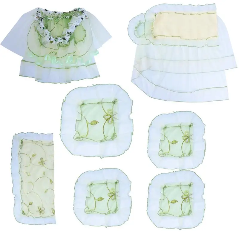 

7pcs Butterflies Pattern Desktop Computer Dust Cover Computer Cover One Machine Protective Cover LCD Monitor Cover Cloth