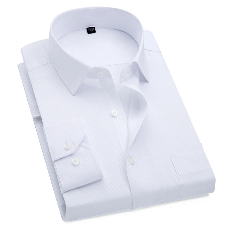 Plus Size S to 8xl formal shirts for men striped long sleeved non-iron slim fit dress shirts Plus Size S to 8xl formal shirts for men striped long sleeved non-iron slim fit dress shirts