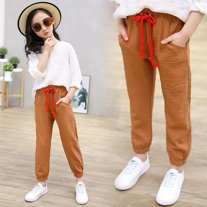 

Early Yang Child Childrenswear Girls Summer Double Color Anti Mosquito Pants