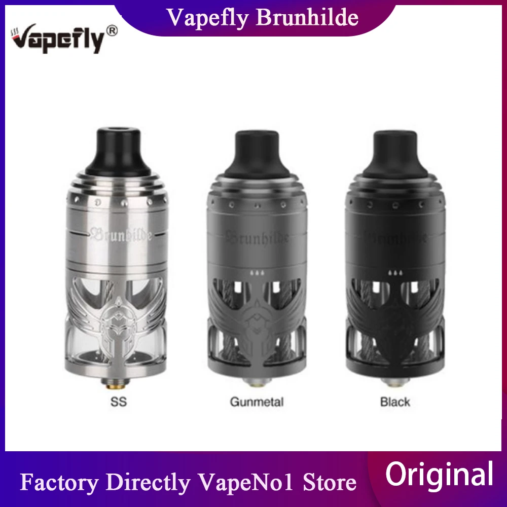 

Hot! Original Vapefly Brunhilde MTL RTA 5ml/2ml Atomizer & Six Levels Airflow Single Coil Building Mouth to Lung Vaper Vape Tank