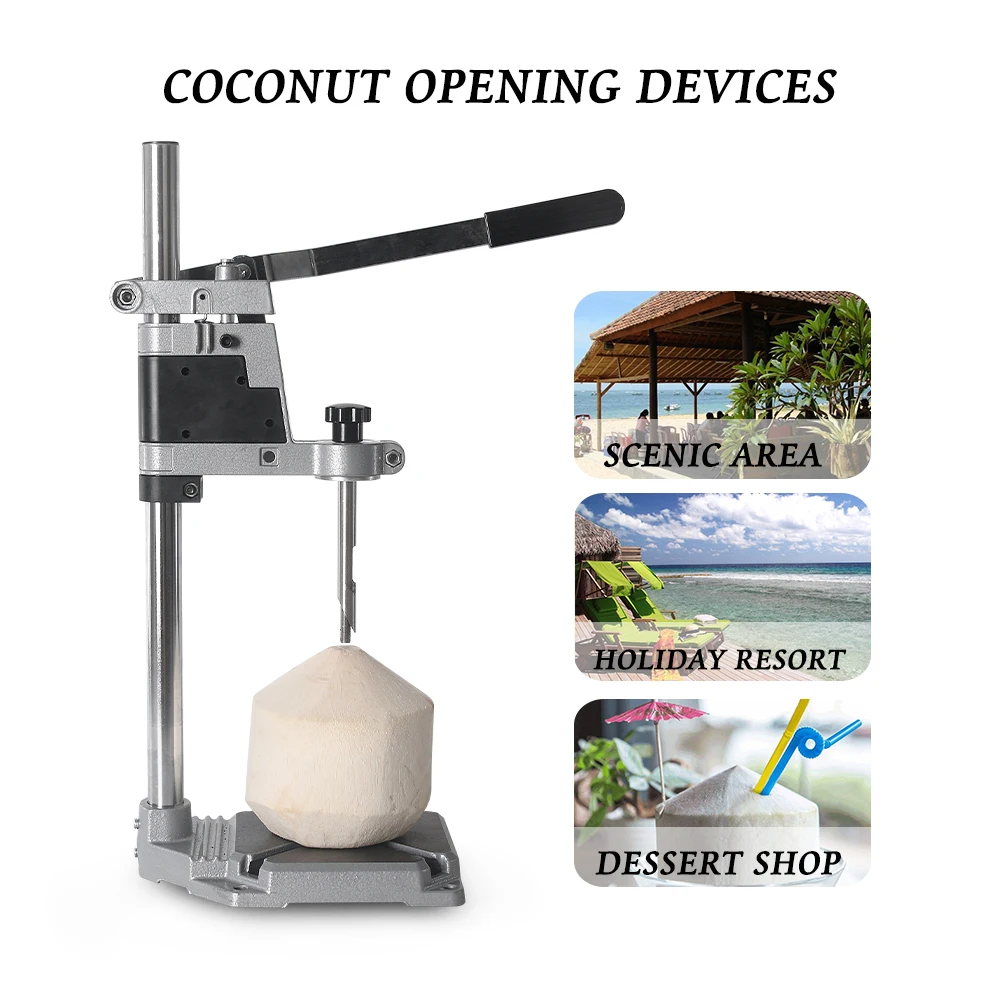 ITOP Green Coconut Opening Devices  Stainless Steel Fruit Cut Knife Hole Opening Cutting Tool Drill Kitchen Tool Easy To Clean