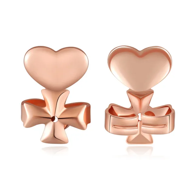 hot sale New magic heart butterfly clover Earring lift Backs Support Hypoallergenic Earrings Lift Lifters Fits All Post Earring rose gold crossing