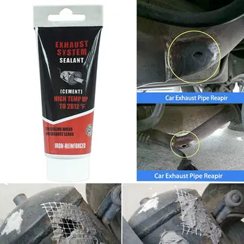 

75g Car Repair Glue Exhaust Pipe Repair Sealant Automobiles High Temperature Muffler Exhaust Pipe Repair Glue Car Maintain Tool