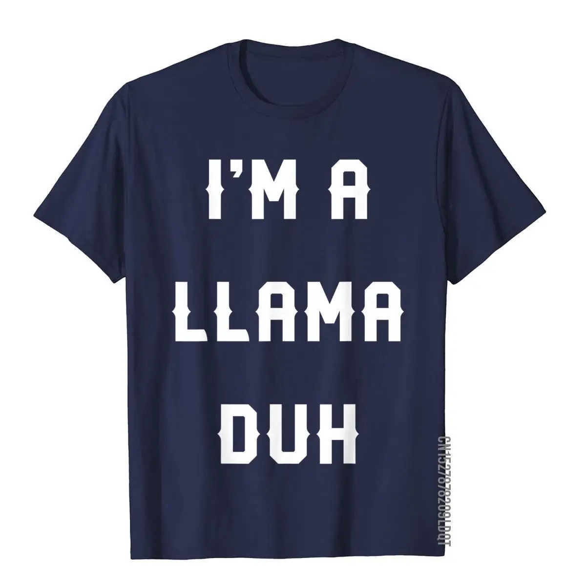 Halloween Easy Llama Costume Shirts I'm A Llama Duh T-Shirt__B12577navy