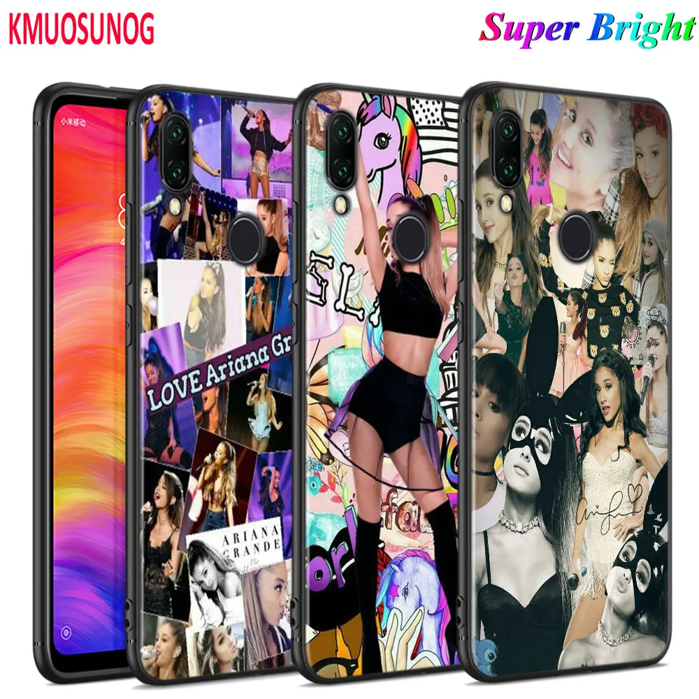 

Black Silicone Cover Cat Girl Ariana Grande for Xiaomi Redmi Note 8 7 6 5 4X 4 K20 Pro 7A 6A 6 S2 5A Plus Phone Case