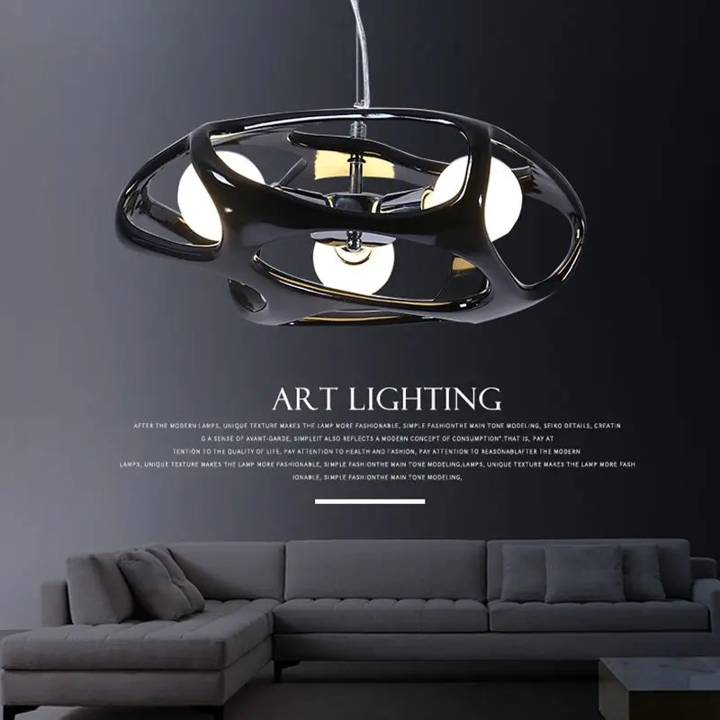 Modern Simple Nordic Dining Room Chandelier Art Table Living Room Bedroom Lamp Creative Personality Cafe Fashion Resin Lamp E27