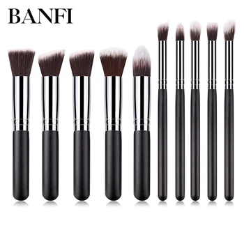 

Classic Eyeliner Makeup Brush Set Eyeshadow 10pcs Foundation Powder Blush Concealer Eye Cosmetic Face Beauty Tool