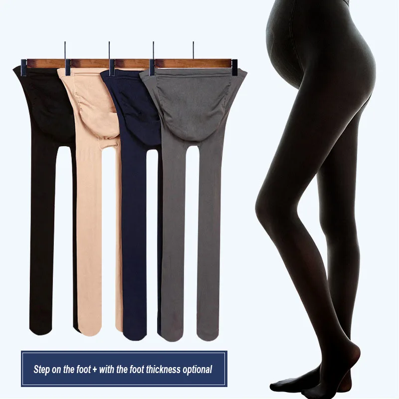 Maternity Pantyhose Adjustable Maternity Leggings Belly Lift Pregnancy Clothes 360D Pregnant Stockings Velvet Clothes
