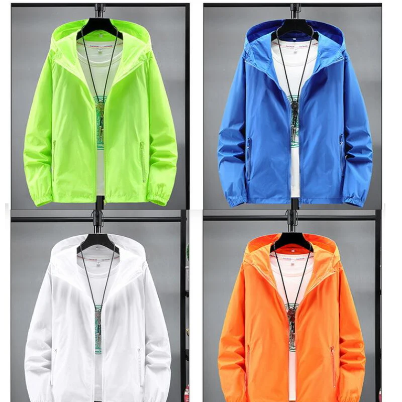 Summer Quick Dry Anti-UV Thin Ultra-Light Camping Jacket Men Women Skin Coat Windbreaker Hiking Jacket S-7XL hiking jackets