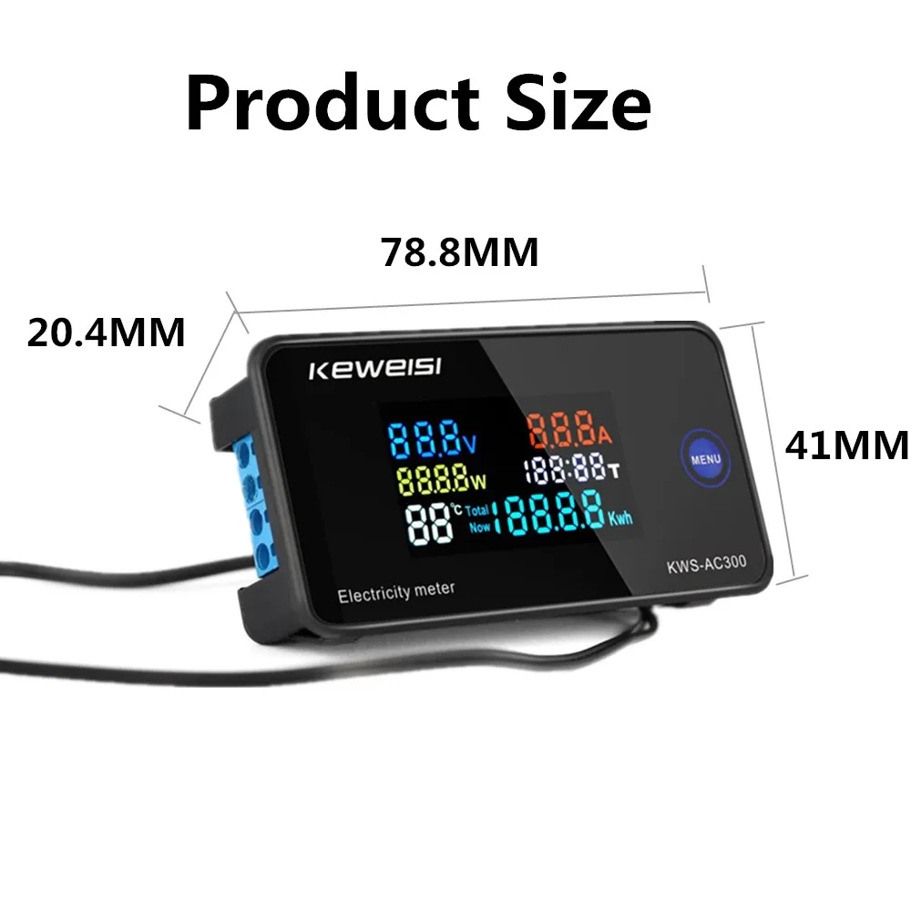 KWS AC Digital Voltmeter 50-300V 45-65Hz