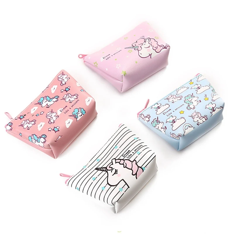 Сумки для женщин, кошельки с единорогом, держатель для монет, Kawaii, животные, единорог, фламинго, мини кошелек, маленькая сумка, Детская сумочка на молнии, подарок