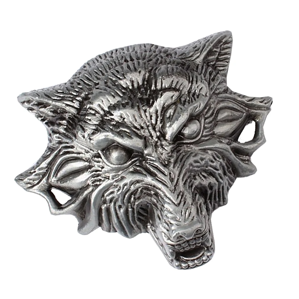 Cool Fashion Western Cowboy Rodeo 3D Wolf Head Belt Buckle For Men Boys Fashion Jeans Accessories for belt