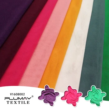 

Mesh fabric DIY for dress with nylon spandex elastic soft handle hexagonal for stage costumes party dress garment