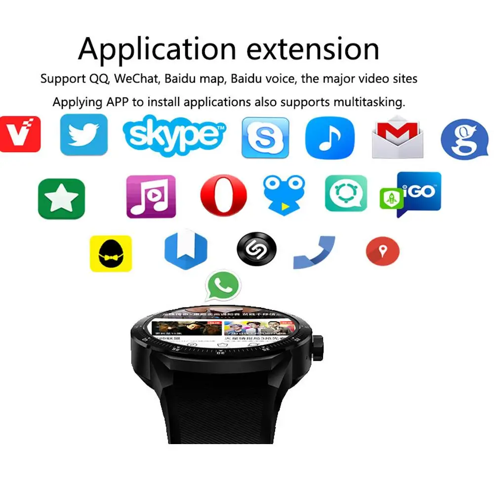 K98H GPS Smart Watch Men 3G SIM Bluetooth Wristwatch Heart Rate Monitor Fitness Tracker 1.3 Inch Sport Smartwatch