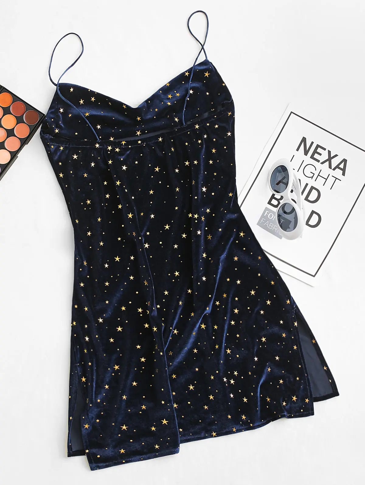 Zaful Sterne Seite Schlitz Samt Cami Kleid Frauen Sexy Cocktail Party Mini Kleider Armel Spaghetti Strap A Linie Kurze Vestidos Dresses Aliexpress 