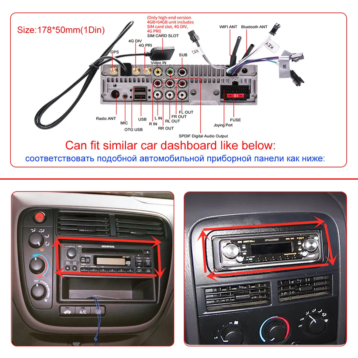 Один Din 10 1 &quotУниверсальный Android автомобильный стерео радио DSP Carplay SPDIF сабвуфер WiFi