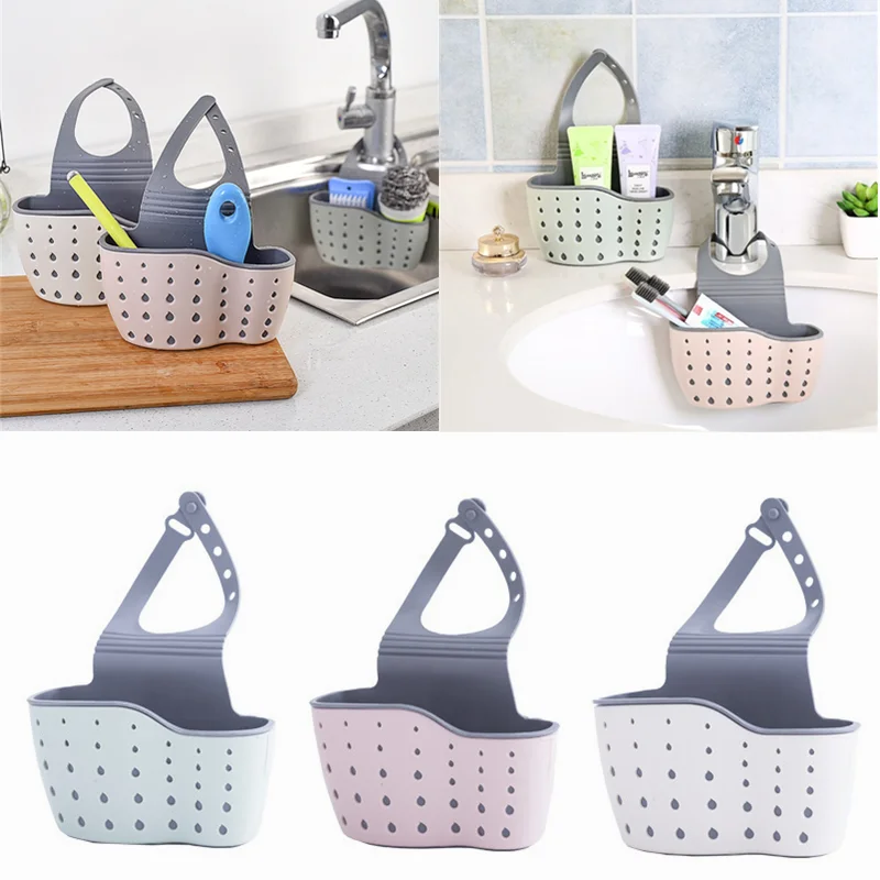 Sink-Shelf Storage-Basket-Bag Drain-Rack Soap Bathroom-Holder Sponge Kitchen-Organizer