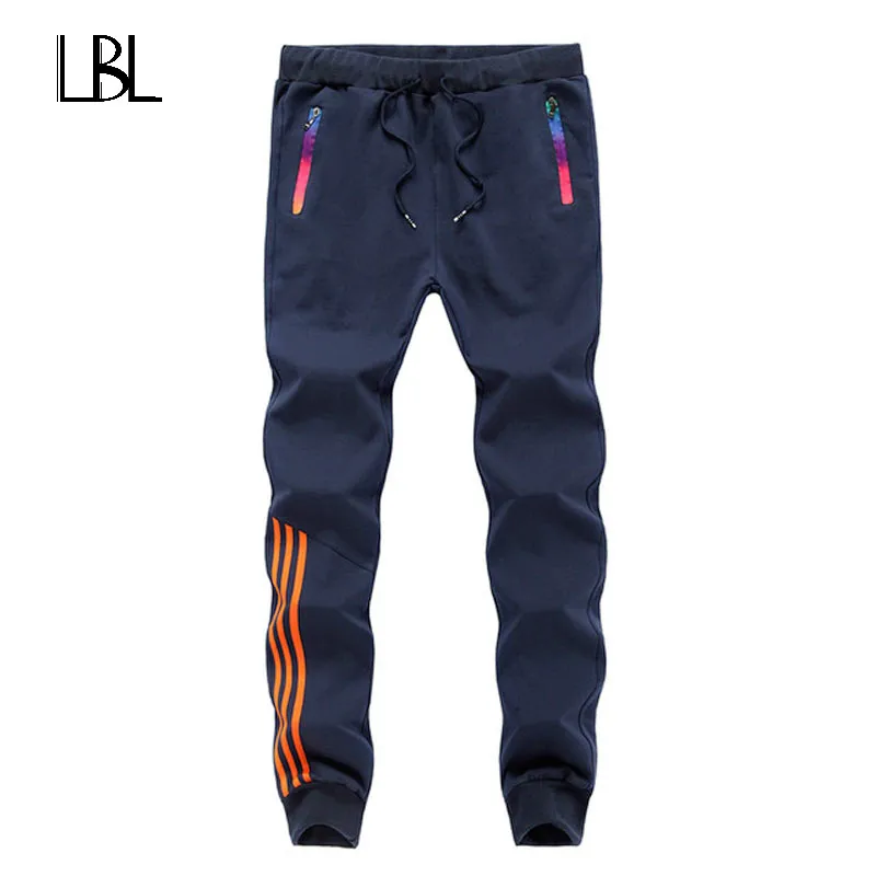 Ceny 2019 nowych moda spodnie dresowe męskie spodnie dorywczo bawełniane spodnie dresowe męskie biegaczy paski spodnie odzież gimnastyczna Plus rozmiar 5XL