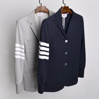 

2020 Fashion TB THOM Brand Blazer Men British Casual Suit Slim Fit Men's Jacket Spring And Autumn Cotton Coat