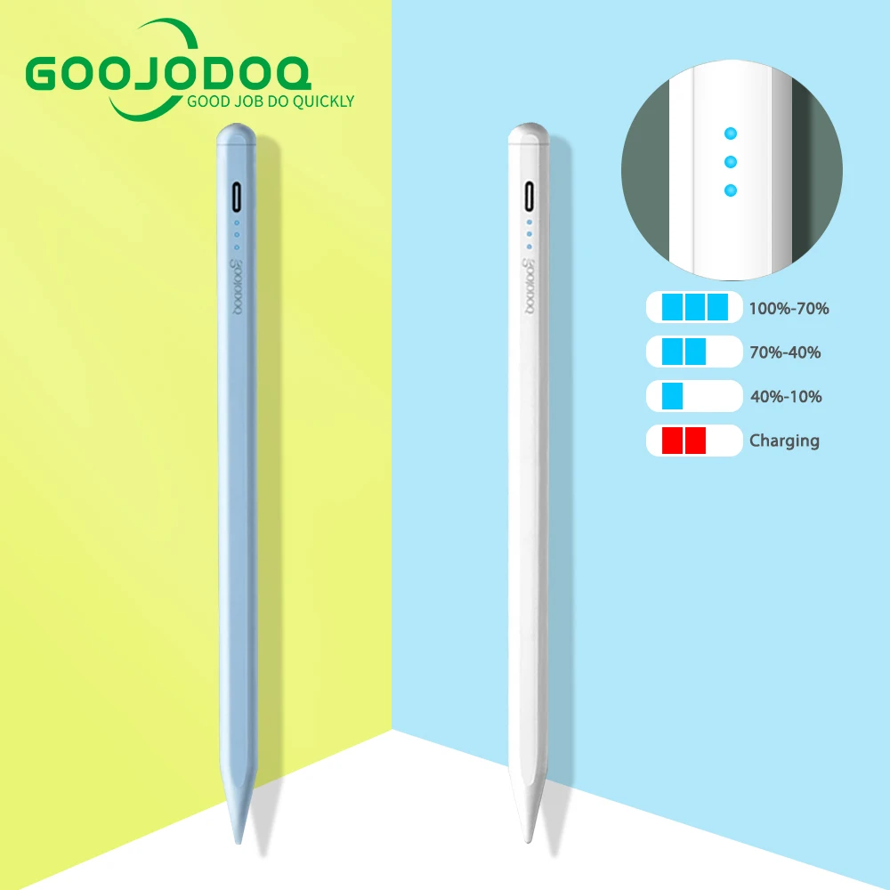 Стилус GOOJODOQ для Apple Pencil 2 1 iPad карандаш-Стилус с датчиком подавления и наклона