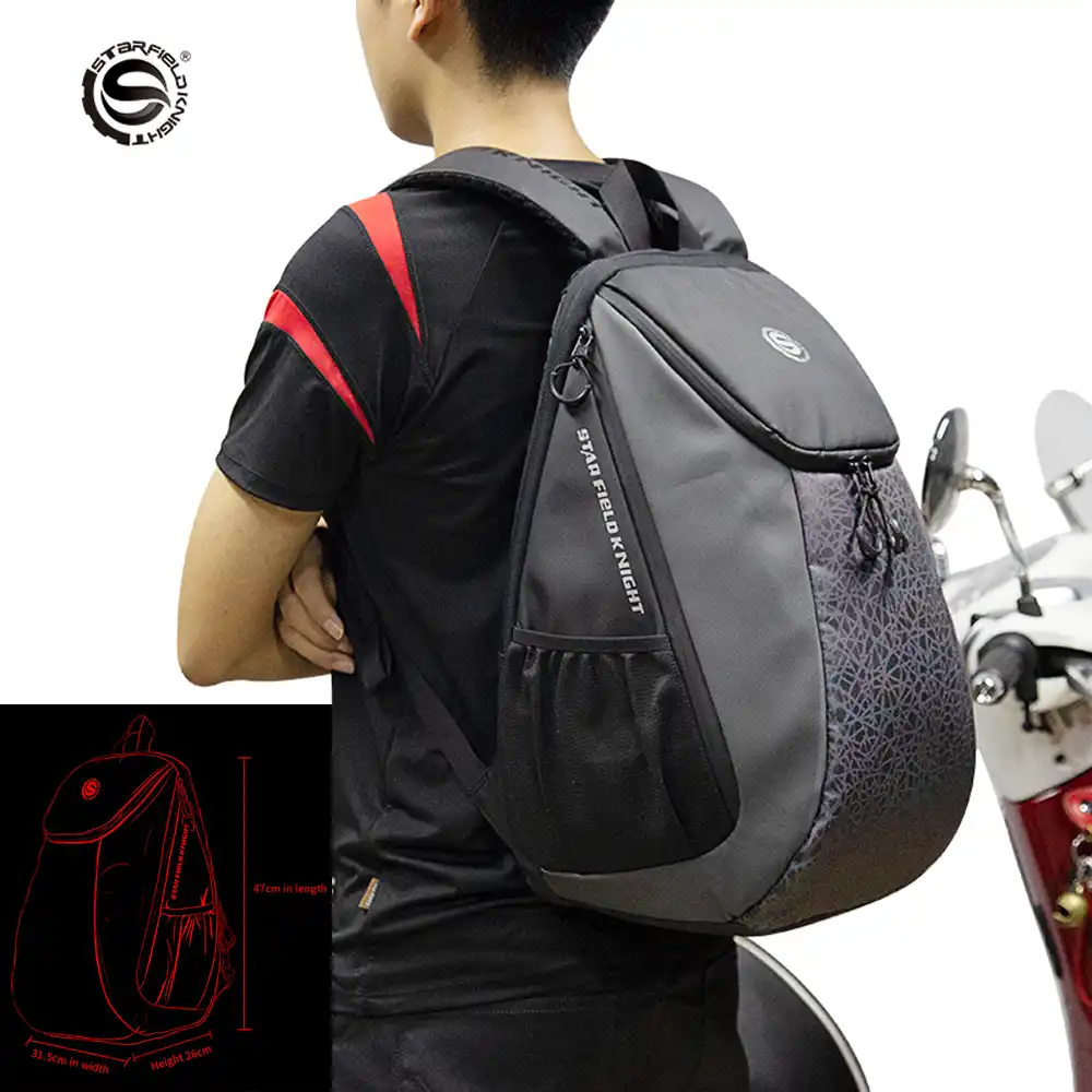 スターフィールド騎士ヘルメットバッグ大容量バイクバックパック防水収納袋オックスフォード布オートバイヘルメットバックパック Aliexpress